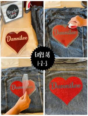 Valentine's Day Clothes Stickers Iron On Transfers For Jeans Sticker Heat  Press Appliqued Diy Lovers T-Shirt Hoodies Patch