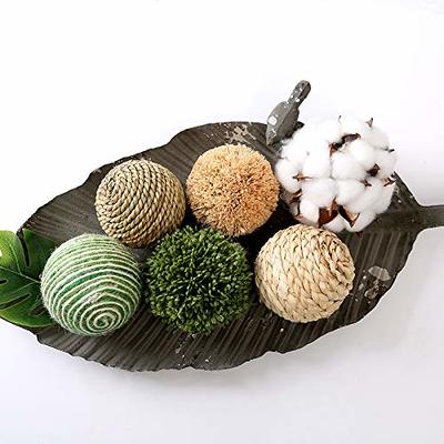 Cir Oases 3.5 inch Decorative Balls Artificial Green Plant Decorative Balls, Bowl Filler Greenery Balls,Set of 3 ?