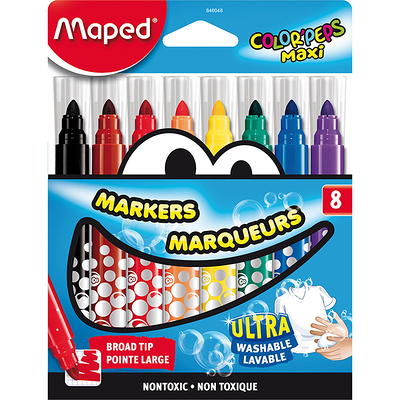 Scholastic Washable Markers Broad Tip Assorted Colors Pack Of 10 - Office  Depot