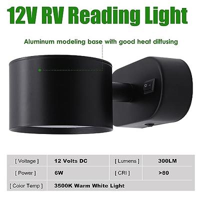 Homdec12V RV LED Bedside Reading Light with Switch, 350° Rotatable RV Vanity  Wall Sconce, 12Volt RV Interior Lights for RV Camper Trailer Motorhome -  Yahoo Shopping