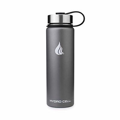 HYDRO CELL Stainless Steel Insulated Water Bottle with Straw - For Cold &  Hot Drinks - Metal Vacuum Flask with Screw Cap and Modern Leakproof Sport