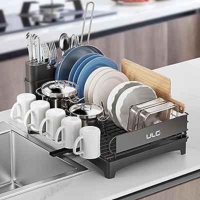 ULG Dish Drying Rack with Drainboard, Countertop Dish Rack