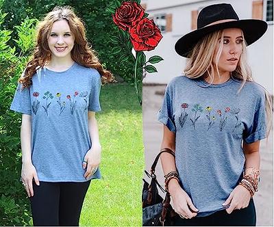 Shirt Flower  Floral , Plant Graphic Tees for women, Wild Flower