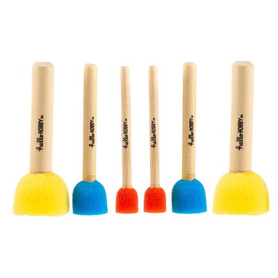 Hello Hobby Sponge Paint Dabbers, 6 Assorted Sponge Paint Brushes - Yahoo  Shopping