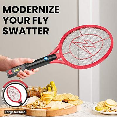 BLACK+DECKER Electric Fly Swatter- Fly Zapper- Tennis Bug Zapper Racket-  Battery Powered Zapper- Electric Mosquito Swatter- Handheld Indoor &  Outdoor