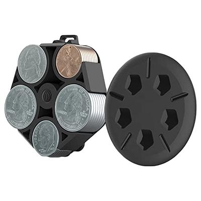 ljhnba Plastic Coin Holder Coin Storage Box 5 Compartments For Car