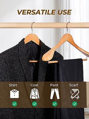 TOPIA HANGER Premium Wooden Hangers, Luxury Suit Hangers for Closet,  Boutique Wood Hangers with Extra Thick Hook and Non Slip Pants Bar, Heavy  Duty