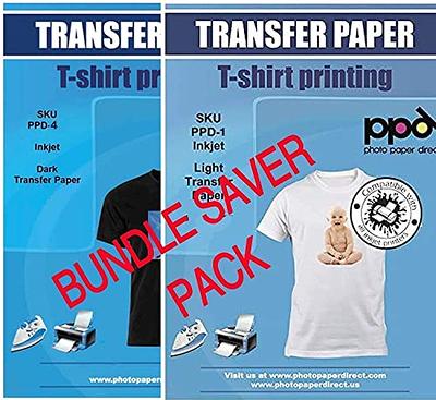  PPD Inkjet PREMIUM Iron-On Dark T Shirt Transfers