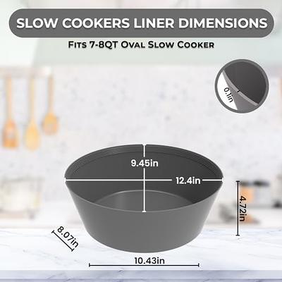 Slow Cooker Divider Silicone Liners, 7 Qt Crockpot and Slow Cookers  Compatible, Cook Two Dishes At Once - Easy Cleanup Dishwasher, BPA Free 7  Quart Fit with Crock Pot Black Liners - Yahoo Shopping