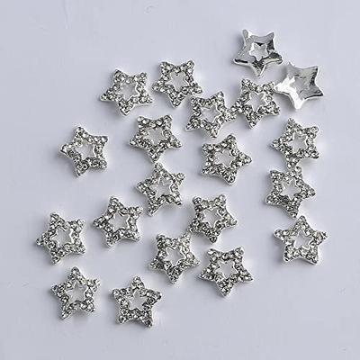 10pcs Crystal Alloy Star Nail Charms Rhinestones for Nails, 3D Stars Nail  Art Charms Nail Gems Nail Rhinestones Silver Star Charms Nail Jewels for Nail  Art Charm Women Nail Accessories Nail Supplies 