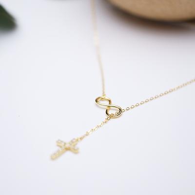 Tiffany & Co Peretti Infinity Cross Necklace Pendant Charm Chain Silver Gift