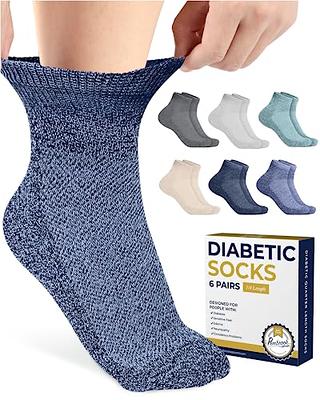 Pembrook Ankle Diabetic Socks for Women and Men, 6 Pairs