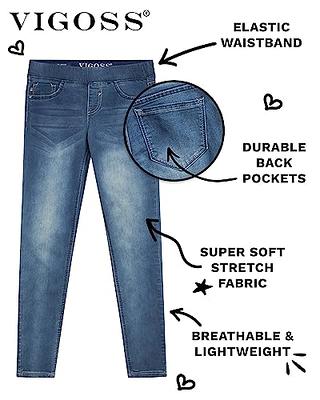 VIGOSS Girls' Jeggings - Pull On Super Stretch Denim Skinny Jeans for Girls  (2T-16), Size 16, Memory - Yahoo Shopping