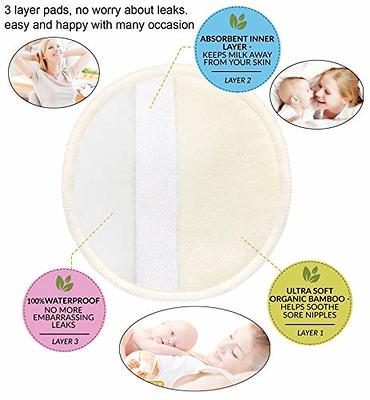 Organic Breast Pads 10pcs Reusable Nursing Pads Washable+ Wet Bag and  Laundry Bag - Breast Pads for Leaking Milk - Super Absorbent Nursing Pads  Nursing Nipple Pads (Large 4.7) - Yahoo Shopping