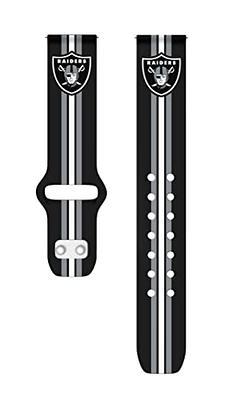 Game Time Las Vegas Raiders Engraved Silicone Sport Watch Band Compatible  with Apple Watch (42/44mm White)