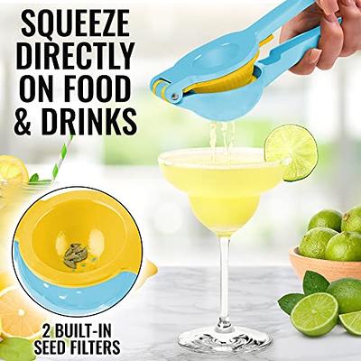 Zulay Kitchen Large Manual Stainless Steel Solid Metal Citrus Press Juicer and Lime Squeezer