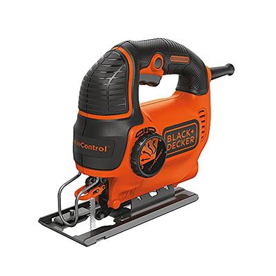 BLACK+DECKER Jig Saw, 5-Amp, 3,000 Blade Speed, 45 Degree Beveled Cuts,  ¾-Inch Orbital Blade, 4 Curve Settings, Corded (BDEJS600C) 