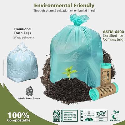 Compostable Trash Bags, 1.2 Gallon, 125 Total Count, Sturty