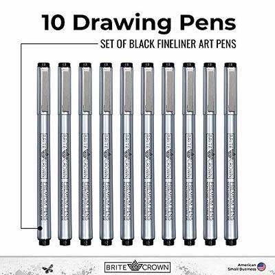 ARTEZA Black Fineliner Pens Set of 12 Ultra-Fine Point Pens for Calligraphy  Journaling Drawing Art Pens with 0.4 mm Tips High-Quality Art Supplies 1  Count (Pack of 12)