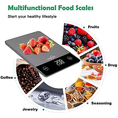 Upgraded Large Size Food Scale for Food Ounces and Grams, YONCON Kitchen  Scales Digital Weight for Cooking, Baking, 3kg by 0.1g High Accurate Gram