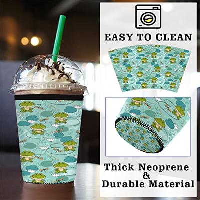 Frog Reusable Iced Coffee Sleeve 30 oz Neoprene Cold Coffee Cup