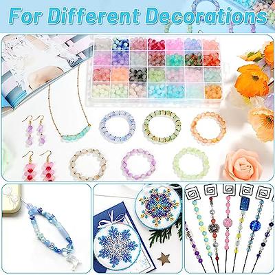 shynek 700 Pieces 8mm Glass Beads for Jewelry Making, 28 Bicolor Glass  Crystal Beads Bracelet Kit for DIY Crafts - Yahoo Shopping