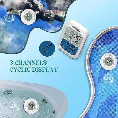 Pool Thermometer Floating, CURCONSA Digital Pool Thermometer Wireless Easy  Read, 3 Channels Cyclic Display for Indoor & Outdoor Swimming Pool, Hot  Tub, SPA, Aquarium, Ponds… B0C7QHMKMZ - Yahoo Shopping