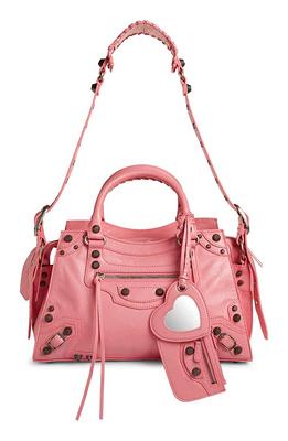 Balenciaga Small Neo Cagole Leather Shoulder Bag in Sweet Pink