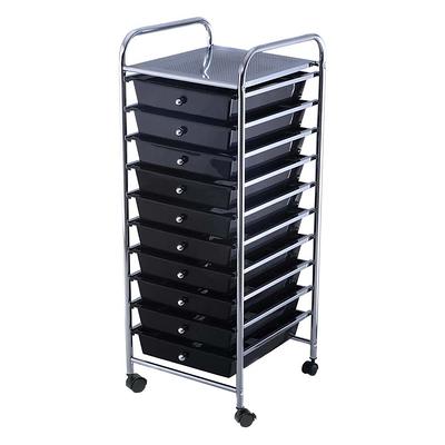 Costway 15 Drawer Rolling Storage Cart Tools Scrapbook Cosmetics Paper  Organizer