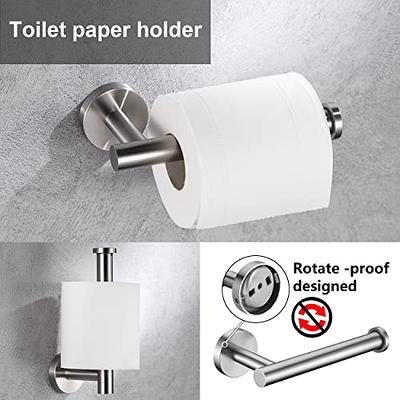  NearMoon Toilet Paper Holder with Shelf, Heavy Duty Bath Toilet Roll  Holder with Phone Shelf Tissue Hanger for Bathroom/Kitchen No Drill or Wall  Mounted(304 Stainless Steel, Brushed Nickel) : Tools 