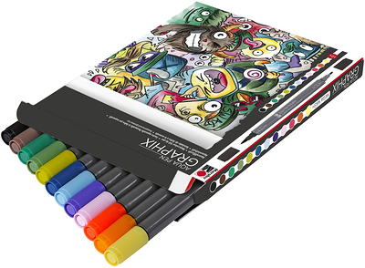 Marabu Graphix Sketch Marker Set, 6-Colors, Alpha Robot