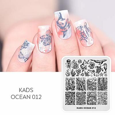 KADS Nail Art Stamping Plate Nature Manicure DIY Template Stencil Nail Set  Kit