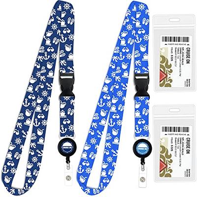 YOUOWO 5 Pack Lanyard with ID Badge Holder Cute Breakaway lanyards for  Women Kids Keys Cruise id Badges Holder Card lanyards with Name Badges  Holders