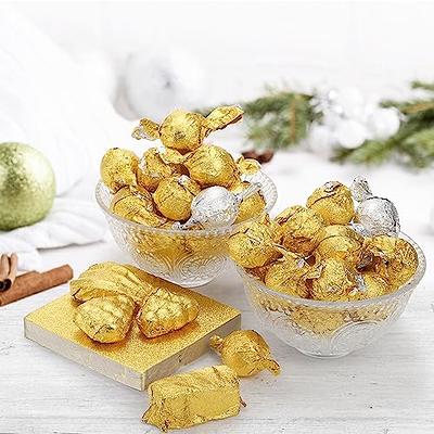 100 pcs Golden aluminum foil Candy Chocolate biscuits tin wrapping