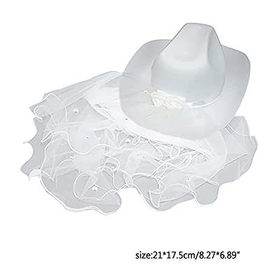 Lipstore Cow Boy Hats Costume Clothes Accessories White Women Hat For Bridal Wedding Other