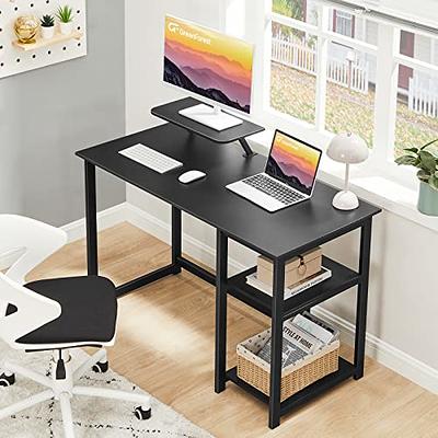  ODK Small Desk, 27.5 Inch Small Computer Desk for Small Spaces,  Compact Desk with Storage, Tiny Desk Study Desk with Monitor Stand for Home  Office, Rustic Brown : Home & Kitchen