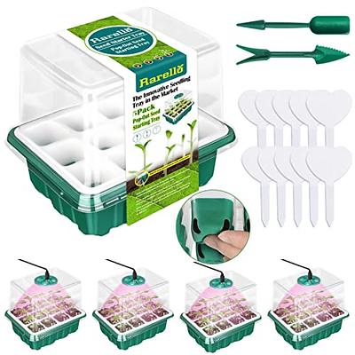 NBPLUS Seed Starter Tray with Grow Light, 5 Pack 60 Cells Seed Starter kit  with Humidity Dome and Base, Plant Seedling Trays Indoor Greenhouse  Gardening Germination kit - Yahoo Shopping