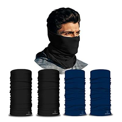 Sun Uv Protection Neck Gaiter Washable Reusable Magic Face Cover Dust Wind  Bandana Balaclava Headwear For Fishing Hiking - Black