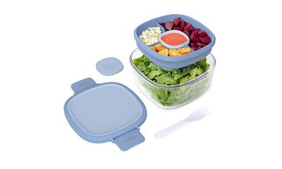 Bentgo 3-Compartment Glass Lunch Container, Purple