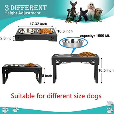 Sunmeyke Stainless Steel Dog Bowl Stand, Elevated Dog Bowls for Small,  Medium Dogs, Adjustable Raised Dog Bowls with 2 Dog Bowls for Food and Water,  3 Heights 2.75, 8 & 10.6'' - Yahoo Shopping