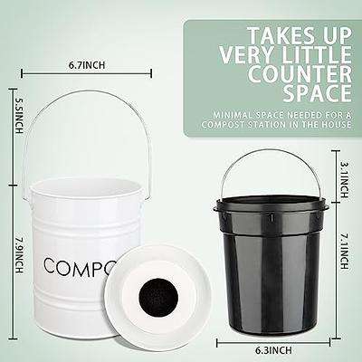 Exaco 2 in 1 Compost Bucket, White