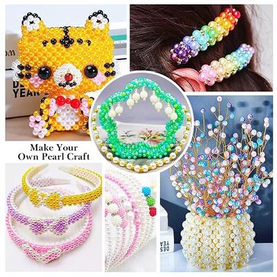 3520PCS Pearl Beads for Jewelry Making 48 Colorful 6mm Round Pearl Beads  and Letter Alphabet Polymer Clay Spacer Beads for Bracelets Making Kit  Small