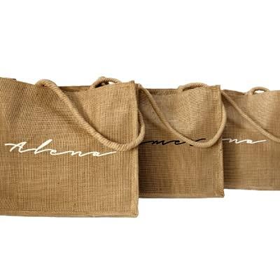 Personalized Burlap Tote Bags Custom Bridesmaid Gift Tote 