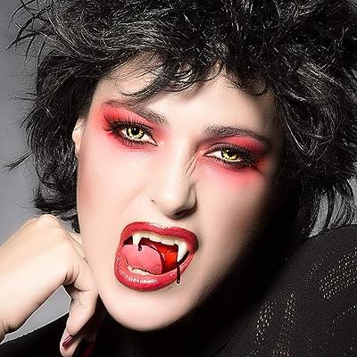 LQYoyz 3 Sizes Vampire Fangs Teeth with Adhesive, Halloween Party Cosplay  Props Accessories, Fake Vampire Teeth Party Favors Werewolf Fangs Vampire