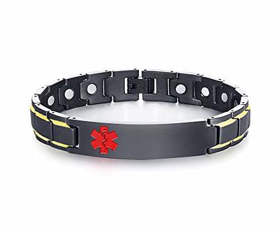 Type 1 Diabetes Medical Alert Paracord Bracelet Stainless Steel Engraved  Handmade in USA