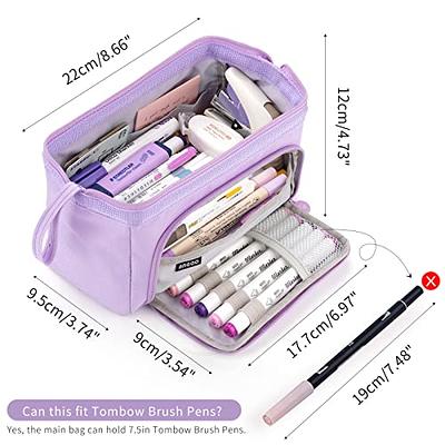 Pencil Case Large Capacity Pencil Pouch Handheld Pen Bag Cosmetic Portable  Gift for Office School Teen Girl Boy Men Women Adult