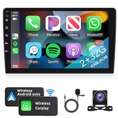 10.1-Inch Double Din IPS HD Touchscreen Android 10 Car Stereo with Wireless  CarPlay & Android Auto Car Radio, Support GPS, WiFi, Bluetooth, FM Radio