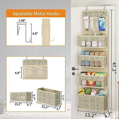 Yecaye 1 Pc Over the Door Organizer with 5 Bins 10 Side Pockets, 44lbs Load  Hanging Bathroom Organizer, No Tilt Closet Organizers and Storage for