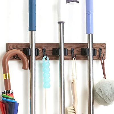  Unjumbly Broom Holder Wall Mount, Drilling Free Mop and Broom  Holder with 2 Over Door Hooks, Tool Organizer for Laundry Room, Garage,  Kitchen, Closet, Bathroom, Pantry - Orange : Tools 