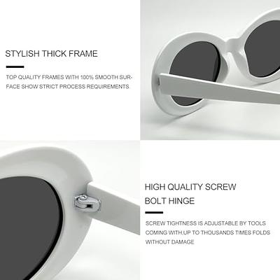 COASION Wrap Around Fashion Sunglasses Oval Dark Vintage Sun Glasses for  Men Women Outdoor Sport Shades UV400 Eyeglasses
